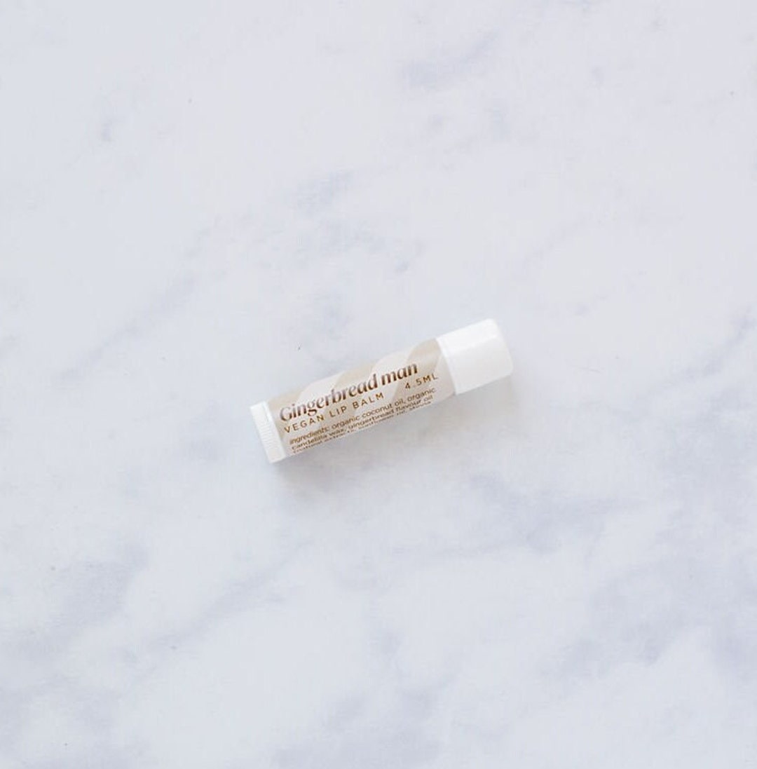 GINGERBREAD LIP BALM Vegan Gingerbread Man Lip Balm Etsy