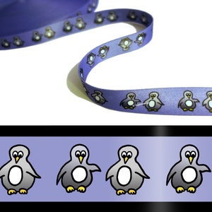Webband Band Borte Design Pinguin Meterware
