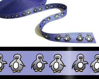 Webband Band Borte Design Penguin by the meter