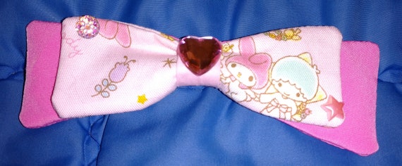Kawaii My Melody Little Twin Stars Pink Mini Lolita Bow Hair Etsy Kawaii My Melody Little Twin Stars Pink Mini Lolita Bow Hair Etsy