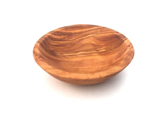 Bol rond, en forme à main levée, bol en bois, bol, fait à la main en bois d'olivier