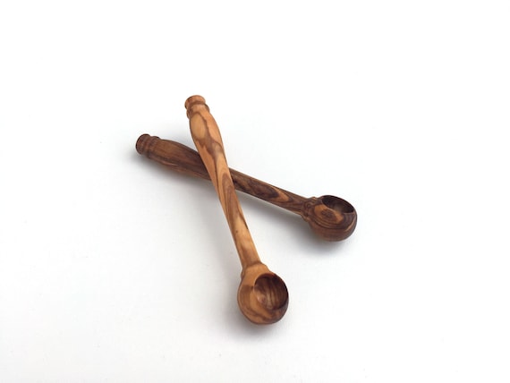 Cucchiaio dosatore 11 cm Cucchiaio sale Cucchiaio spezie Cucchiaio zucchero  realizzato in legno d'ulivo a mano -  Italia