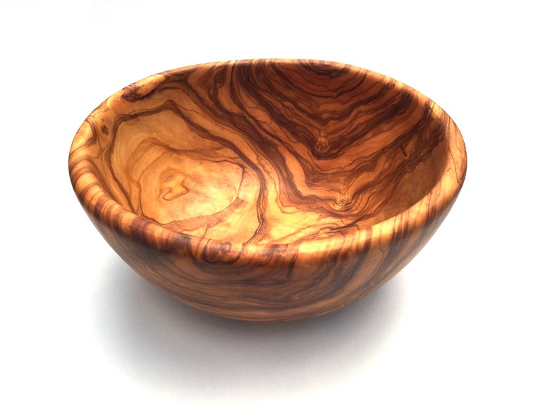 Bowl diameter selectable Ø 20/22/23/24/25/26/28/30/31/32/34 cm, salad bowl, fruit bowl, wooden bowl, bowl, handmade from olive wood image 1