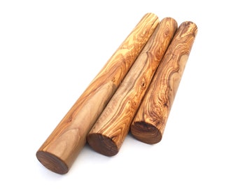 Solid rolling pin, diameter 5 cm, length 35/40/45 cm selectable, pizza roller, rolling pin, handmade from olive wood