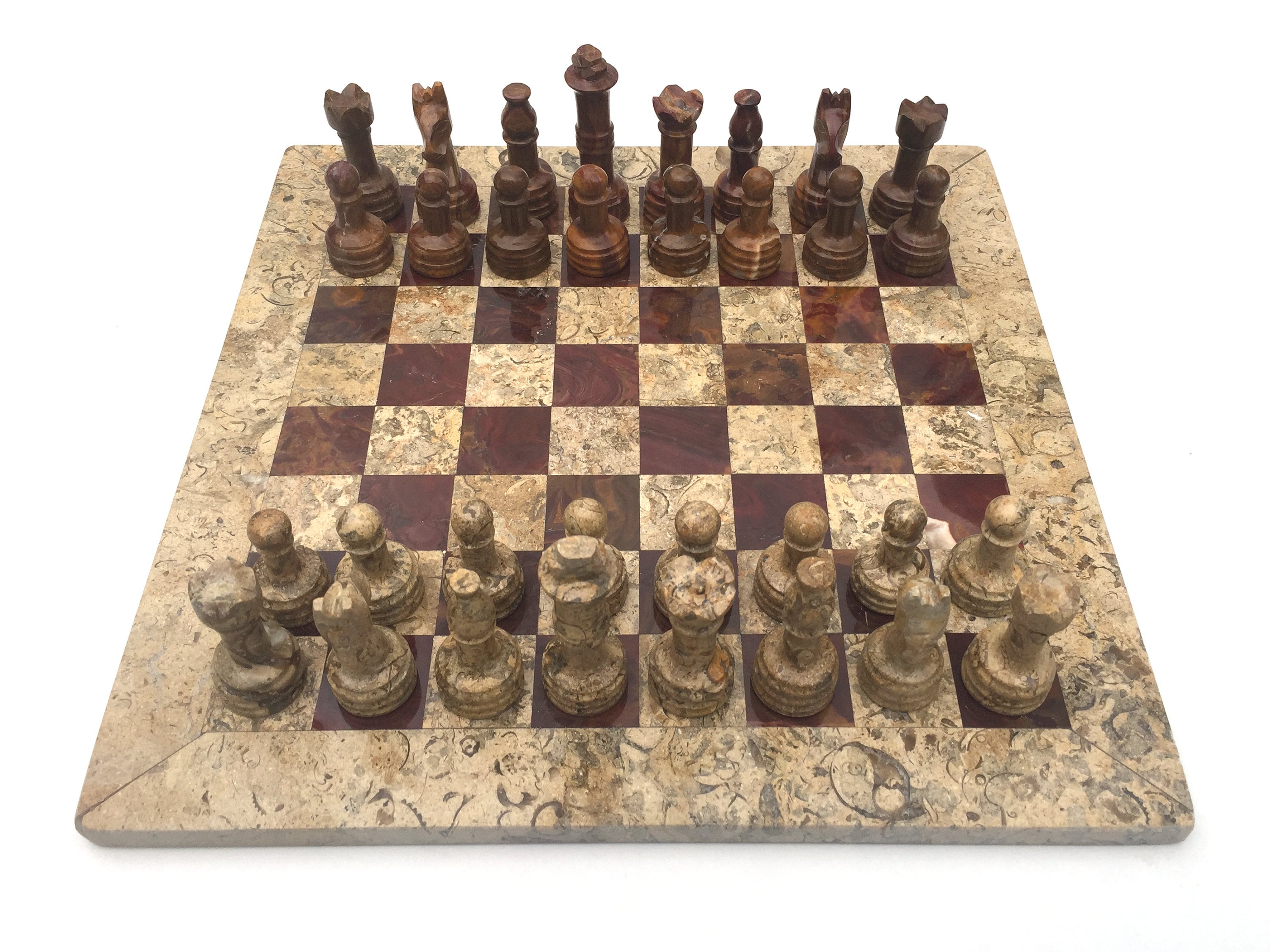 Store Indya Exclusive Schach Set Klassisch Spiel Marmor Schachbrett mit  Staunton Stuck und Holzlager Samtinnenraum