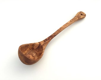 Ladle 35 cm, soup ladle, ladle, sauna ladle, sauna spoon, infusion ladle, made of olive wood by hand