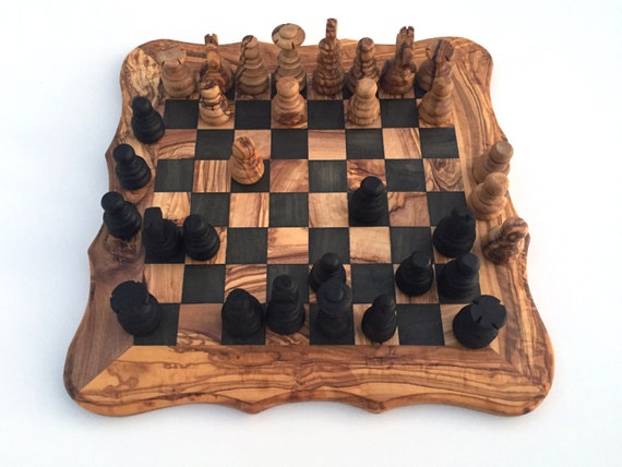 Round Chess Set With Board Wooden Chess Table With Storage 