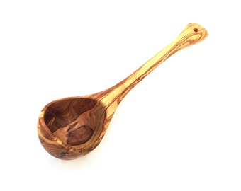 Ladle length 32 cm, soup ladle, ladle, sauna ladle, handmade from olive wood