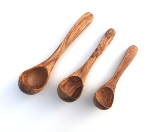 Ladle length selectable 25/30/35 cm, soup ladle, ladle, sauna ladle, made of olive wood by hand