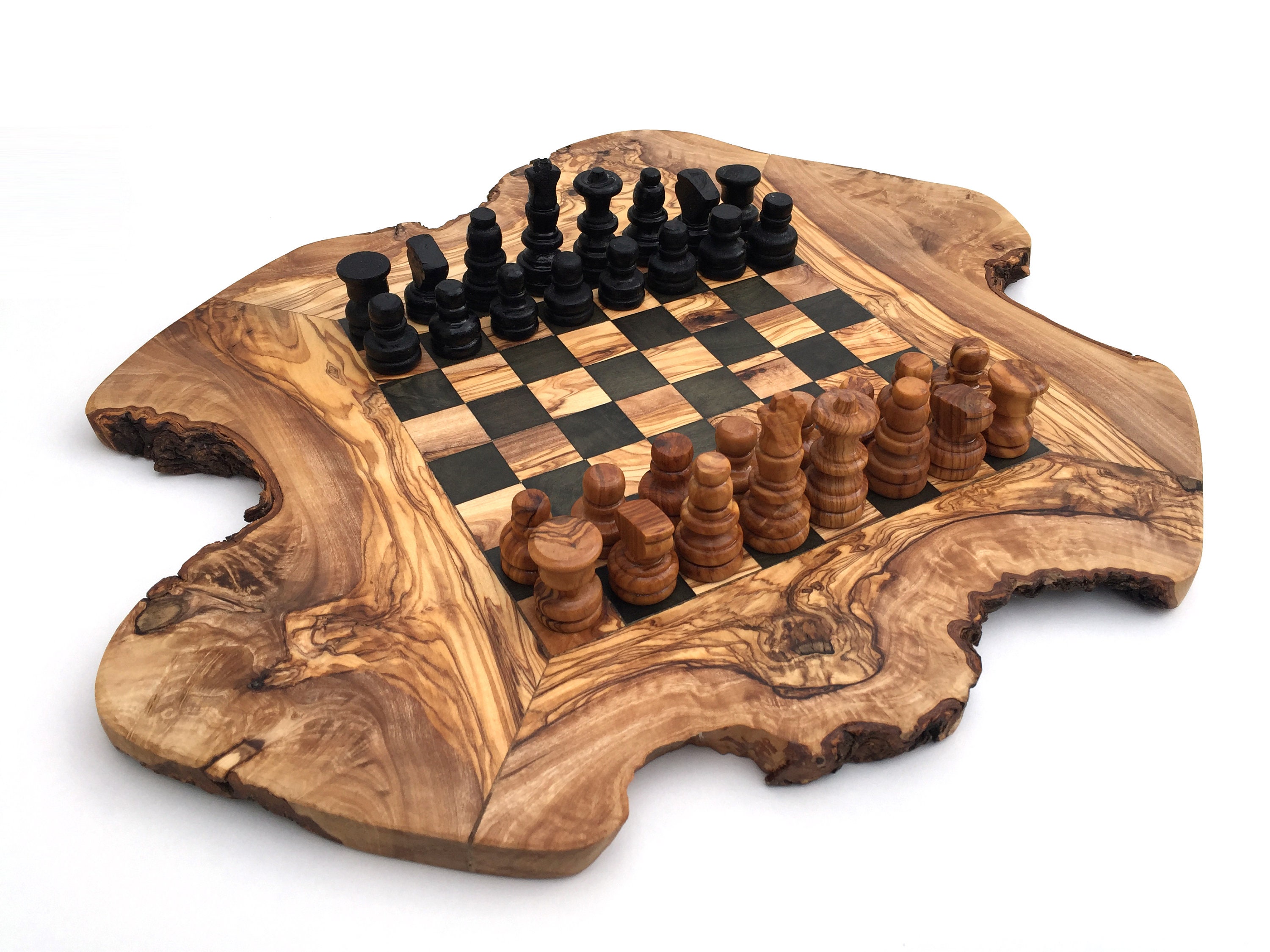 Luxury Big Wooden Chess Set with 2 drawers 23.6 inch Unique Handmade Board  Game