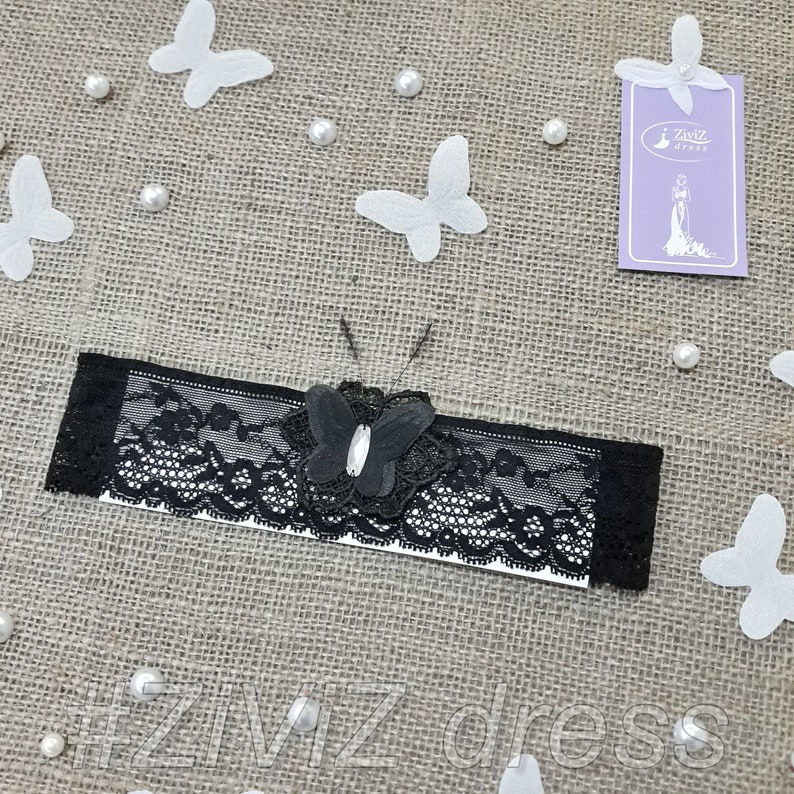Black wedding dress garter Lace garters Gothic wedding garter Bridal garters Black wedding garter Black lace garter