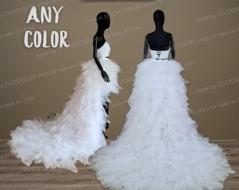 High Low Wedding Dress: Two-Piece Tulle Bridal Gown