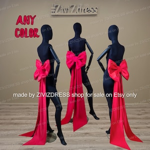 Detachable Satin Dress Bow: Giant Prom or Wedding Accessory