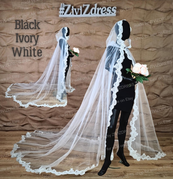 ブライダルケープ 白いロングケープ レース ブライダルケープ 2way
