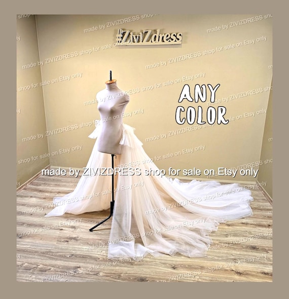 white christmas dresses V Neck Long Sleeves High Low Lace Champagne Wedding Dresses With Train –  Shiny Party main image 1