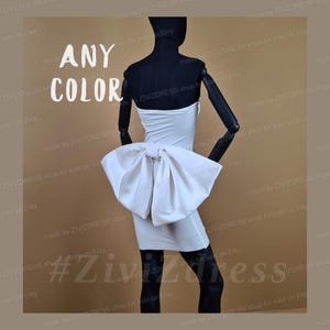 Satin Detachable Wedding Dress Bow - Removable Skirt Bow