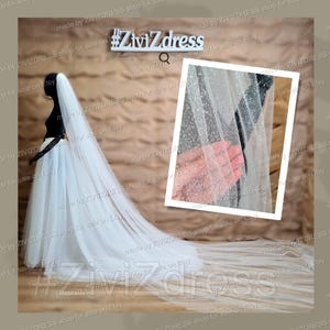 Glittery Cathedral Wedding Veil: Extra Long Sparkle Tulle (15 ft)