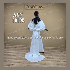 Giant Satin Bridal Bow with Detachable Belt & Tails