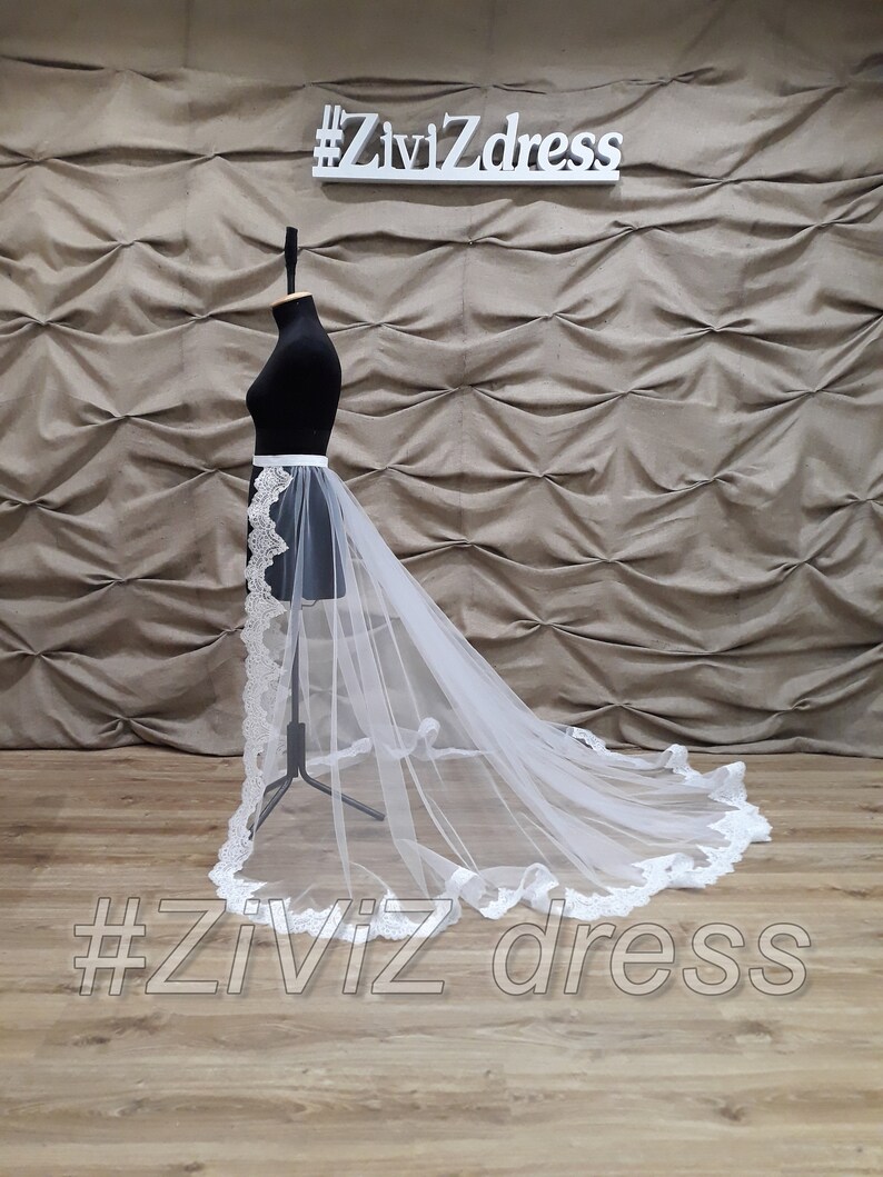 Lace Detachable Wedding Train Detachable Wedding Skirt Lace Etsy