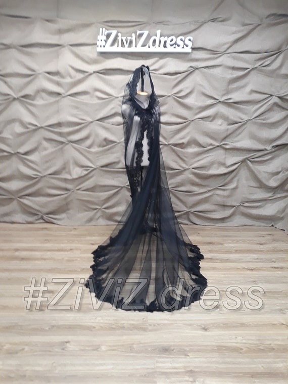 black wedding cape