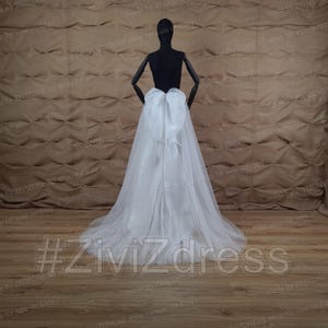 Detachable Organza Wedding Dress Bow: Long Train Bridal Accessory