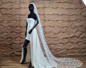Glitter Bridal Detachable Train: Sparkle Wedding Skirt, shimmer skirt
