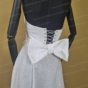 Satin Detachable Wedding Dress Bow: Removable Bridal Skirt Bow