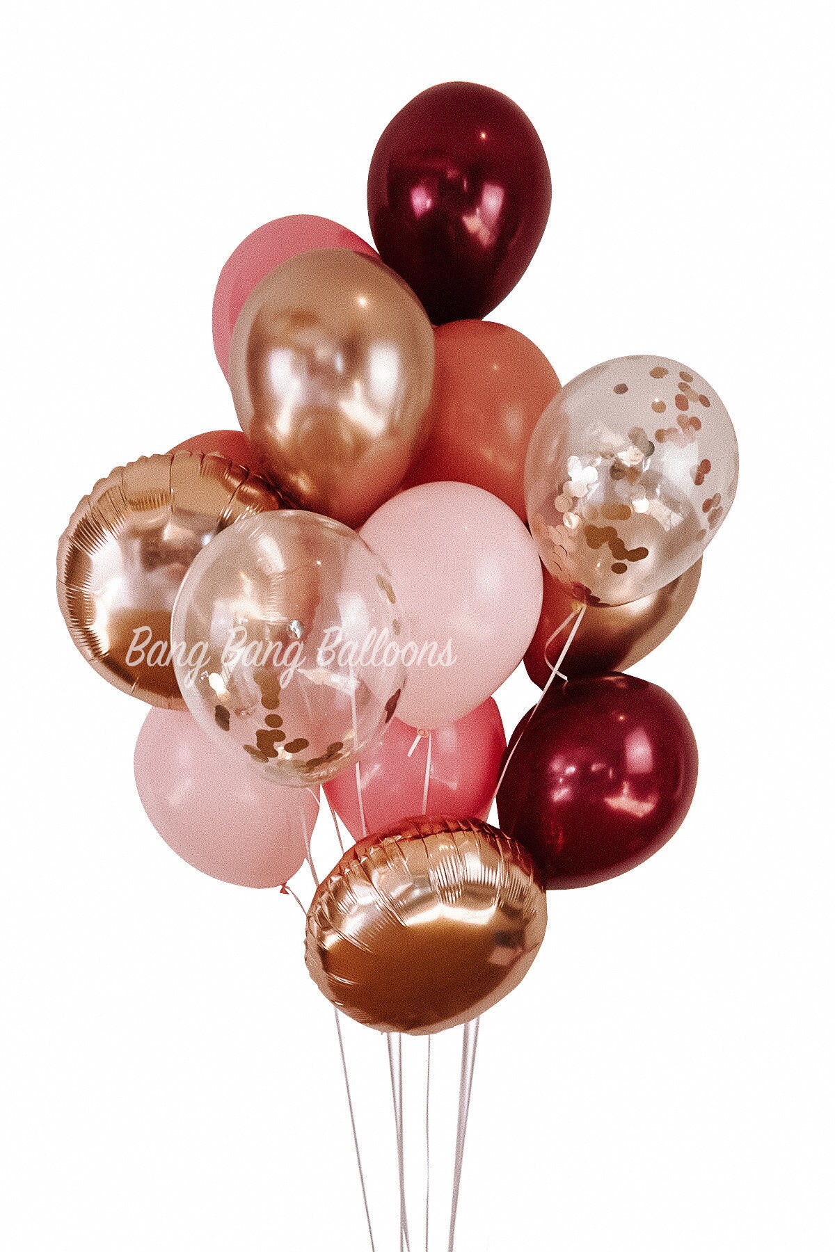 Rose Gold Balloon Bouquet – Pink Chrome Balloons, Party Decoration - Etsy