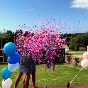 Giant Black Gender Reveal Balloon Kit | Oh Baby, Baby Shower, It's a boy, It's a girl, gender reveal party, pink & blue