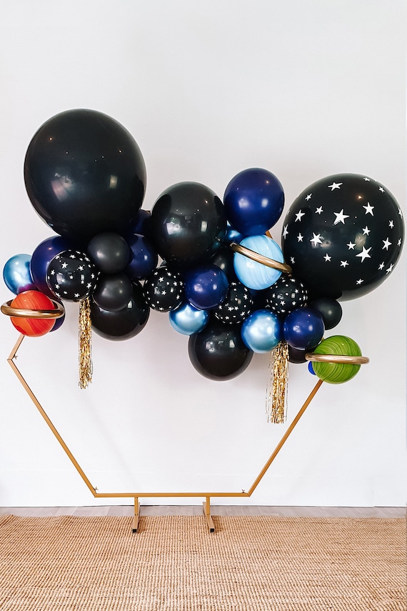 Diy Balloon Garland Kit Starry Night Kids Birthday Space Etsy Diy Balloon Garland Kit Starry Night Kids Birthday Space Etsy
