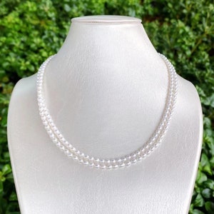■ENGBROX■ silver925 classical pearl necklace 4mm6mm EBNL24 Classic Pearl Necklace - 4mm - JAXXON