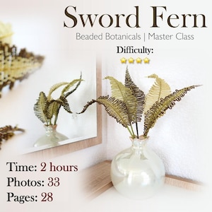 PDF Pattern – Beaded Sword Fern by Svetlana Sapegina – DIY – Beaded Flowers – Bead Flora