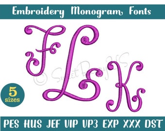Monogram embroidery font, Machine embroidery, Embroidery fonts, Embroidery design, Wedding embroidery, Monogram fonts , 3 letter monogram