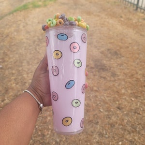 Colorful Loops Cereal Theme snowglobe Tumbler
