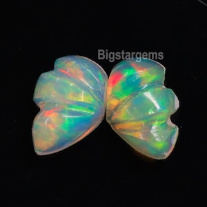Natural Top Quality Ethiopian Opal Carved  0.85 Carat. Angel Wings Loose Gemstone For Making jewelry