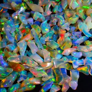 Natural ethiopian opal polished rough gemstone, wholesale opal freeform raw for making jewelry,