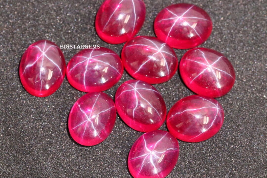 Grading Star Ruby Red Lindy Star Ruby, Oval AAA Grade Synthetic Gemstone - Etsy