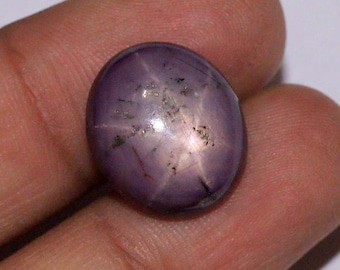 Natural 16.00 Carat Star Ruby Cabochon, Loose Gemstone (15x13x7 MM)