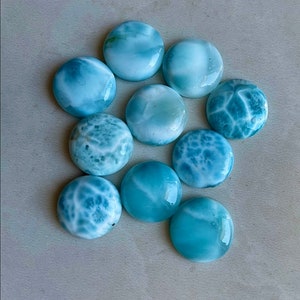 Larimar, natürliche Larimar runde Form für die Herstellung von Schmuck, Wasserstein, runde Form Larimar, kalibrierte Größe verfügbar, Caribbean Larimar,