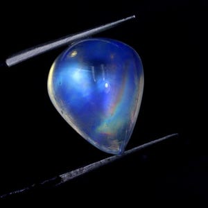 10.20 Carat  Natural White Rainbow Moonstone Cabochon AAA Quality For Making Jewelry, 14x11x10MM Loose Rainbow Moonstone Cabochon Gemstone,