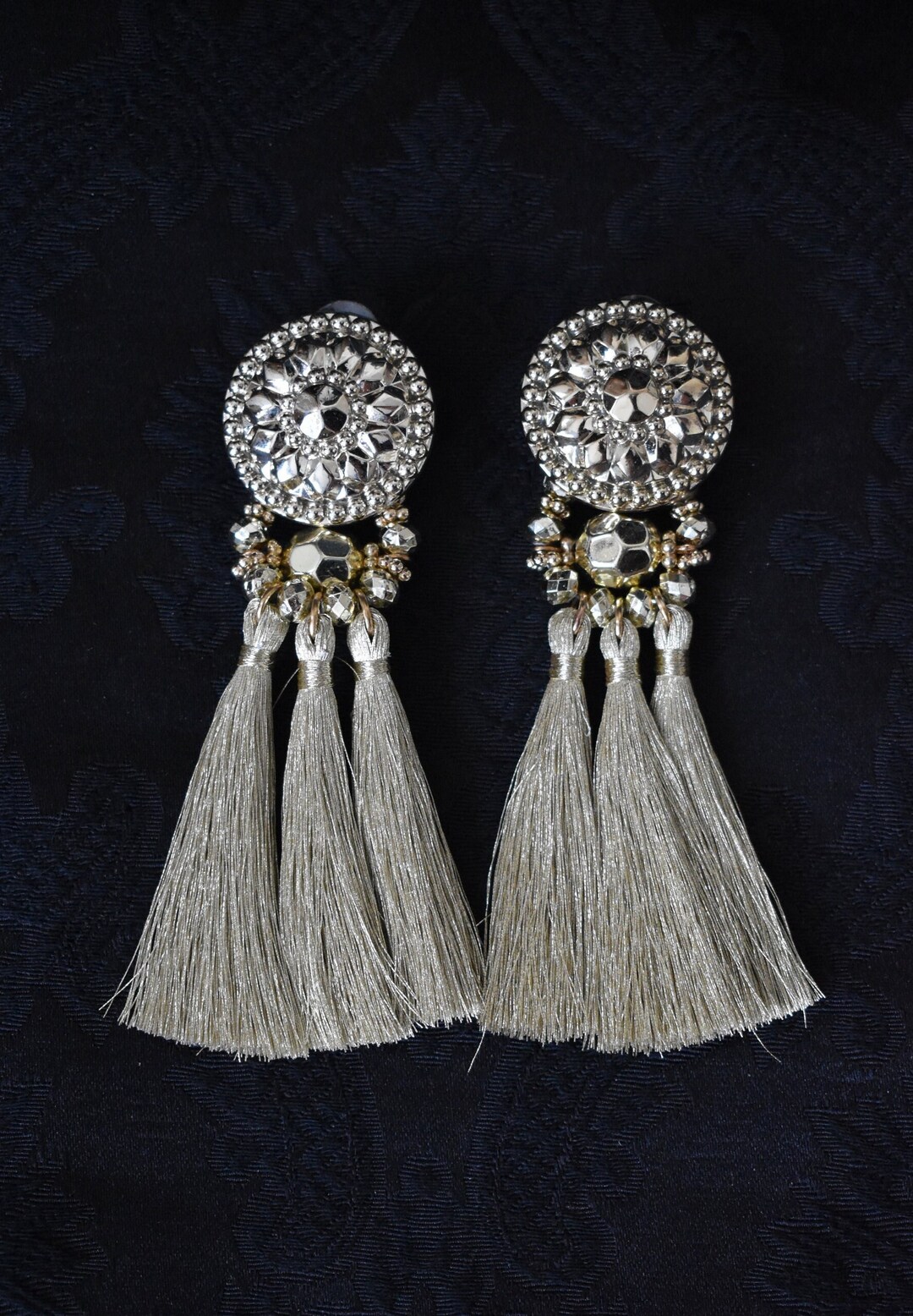 Stunning 20's Art Deco Gatsby Tassel Gold Tone Striking Etsy