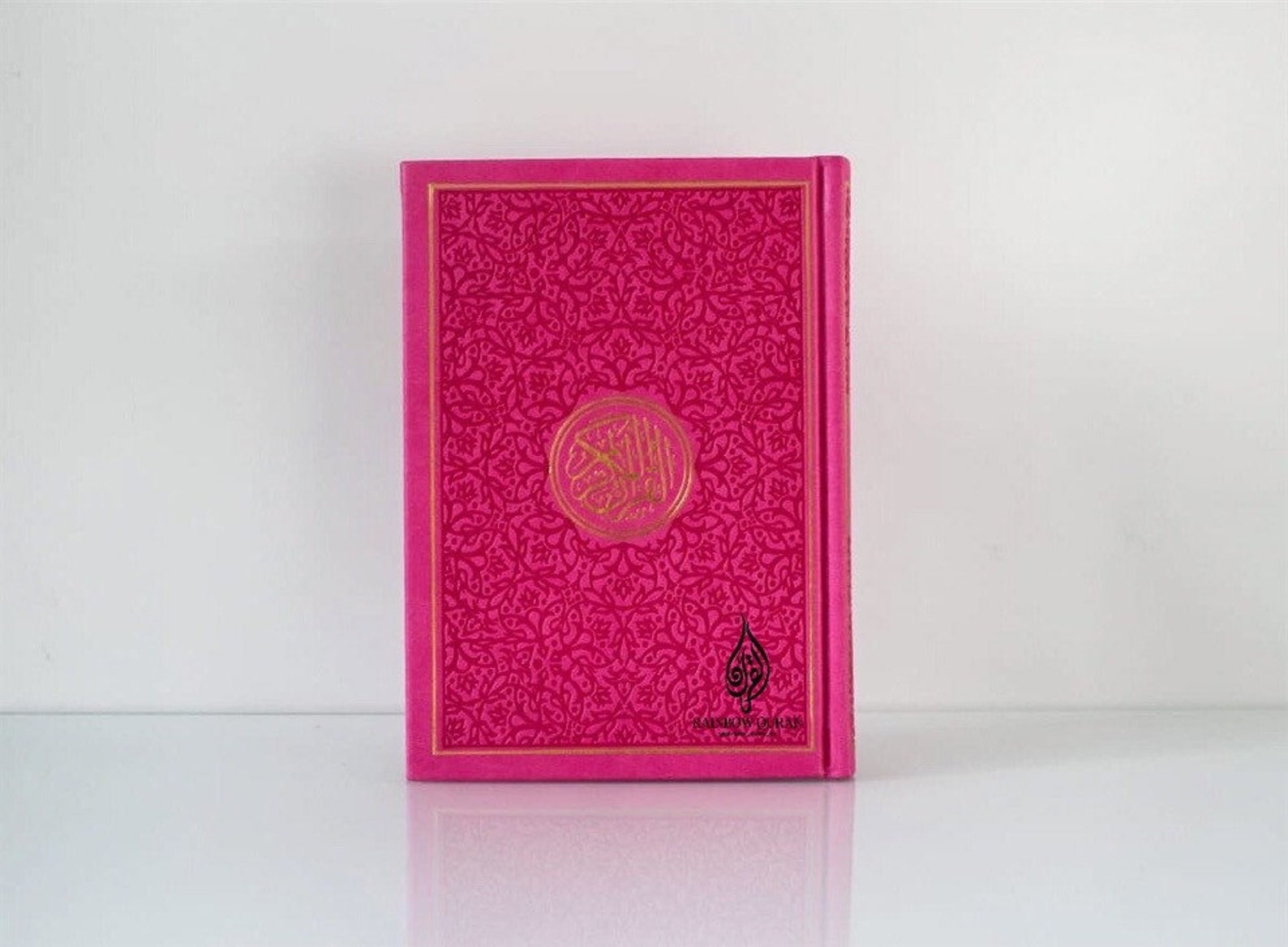 Large Leather Embossed Quran With Gold Design Etsy