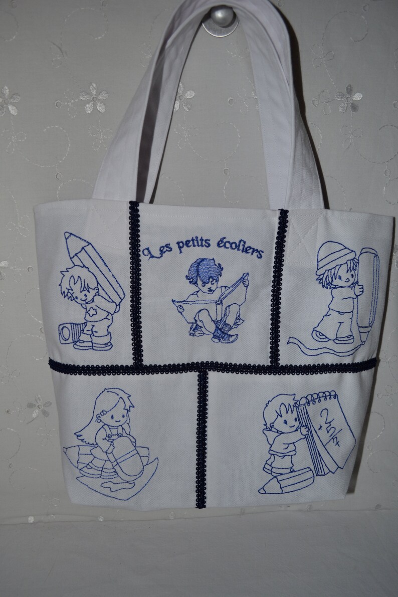 SMALL TOTE BAGgift centerpiece with schoolembroidery