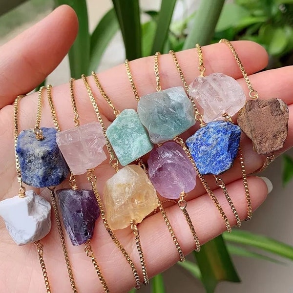 Raw Crystal Bracelet Etsy