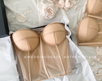 Lina L/sexy nude corset bustier, beige bustier top, sweetheart off white corset, lase up tan corset, wedding corset,bridal bustier