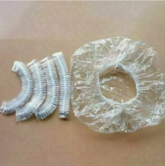 100 Stück Einweg-Duschhauben Aus Kunststoff – Elastisch, Wasserdicht – Perfekt Für Haarschutz Beim Duschen, Färben & Im Salon