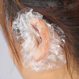 10 Clear Caps Bath Shower Dye Shampoo Water Ear Protector Cover image 1