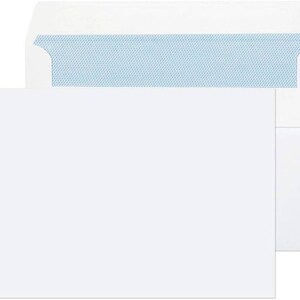 10 sobres postales blancos autosellables C6 Tamaño: 114 x 162 mm 90 GSM