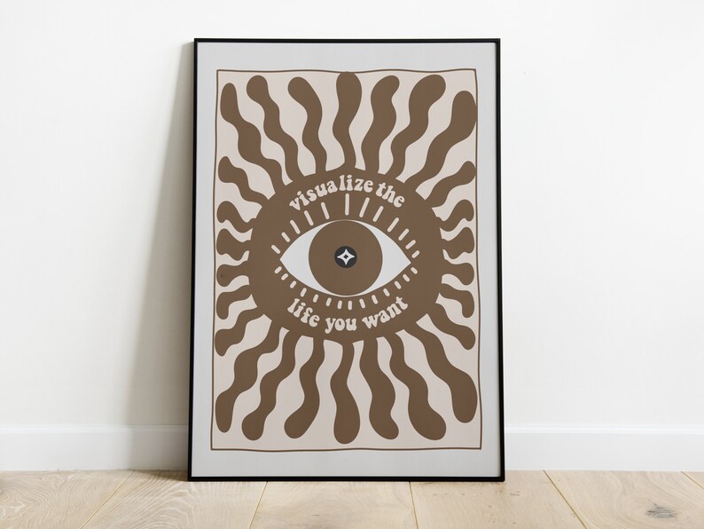 Retro Wall Art Eye Wall Decor Digital Download Print Downloadable ...