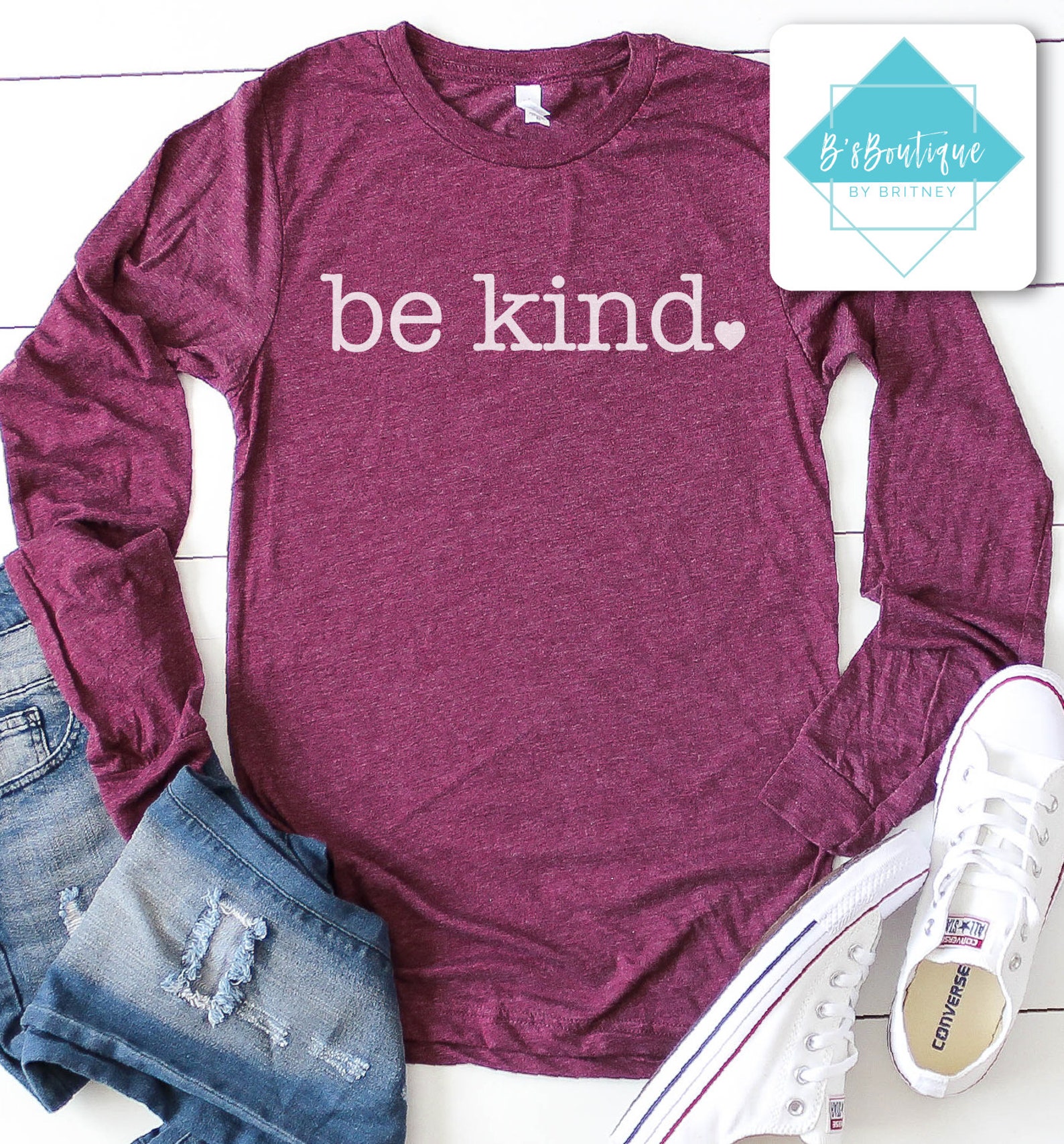 Be Kind Long Sleeve T-Shirt | Etsy